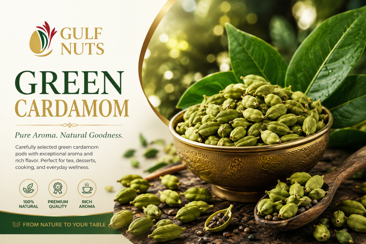 Premium Green Cardamom Pods – Fresh Natural Cardamom | Gulf Nuts