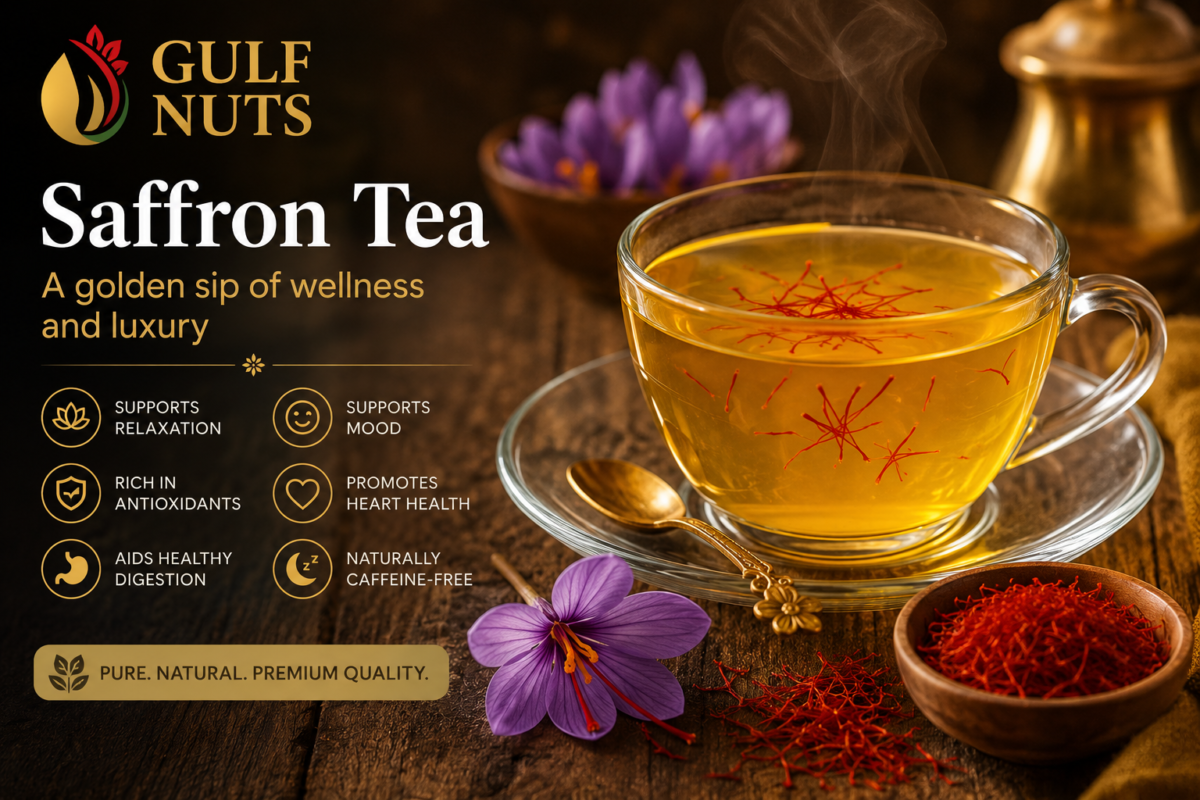 Saffron Tea with premium saffron threads – Gulf Nuts