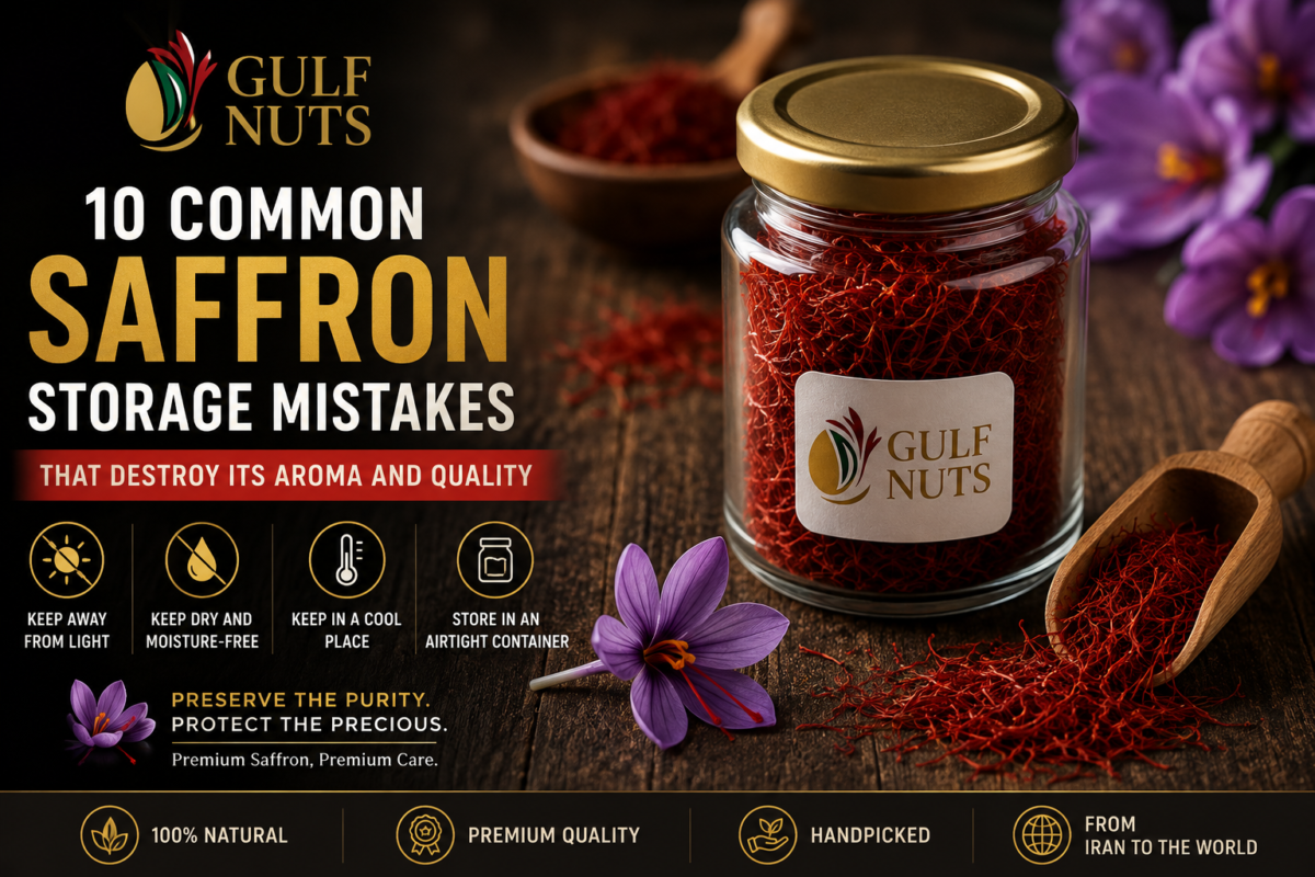 Common Saffron Storage Mistakes – Premium Iranian Saffron by Gulf Nuts