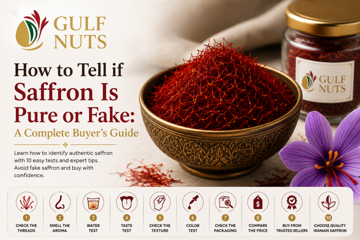 How to Tell if Saffron Is Pure or Fake | Premium Iranian Saffron by Gulf Nuts