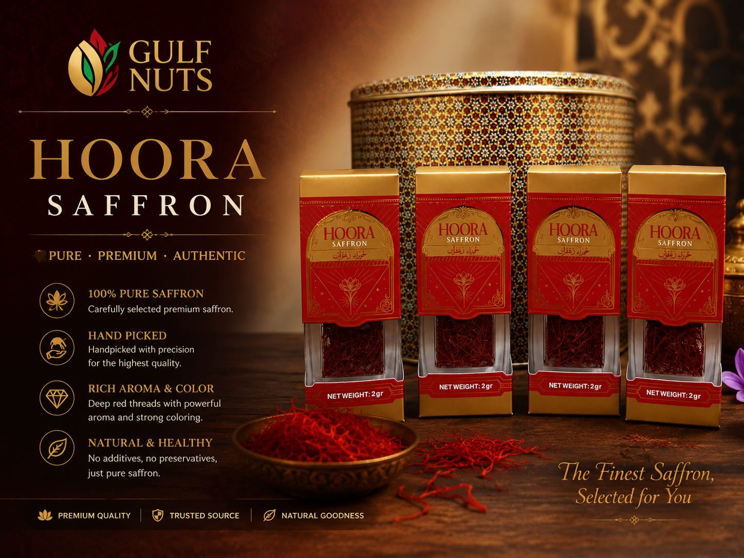 HOORA real saffron in Oman by Gulf Nuts