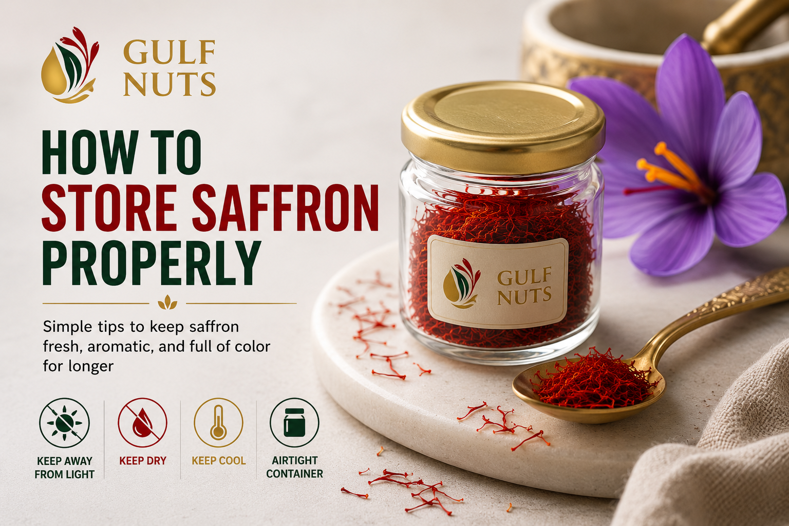 How to store saffron properly to keep it fresh